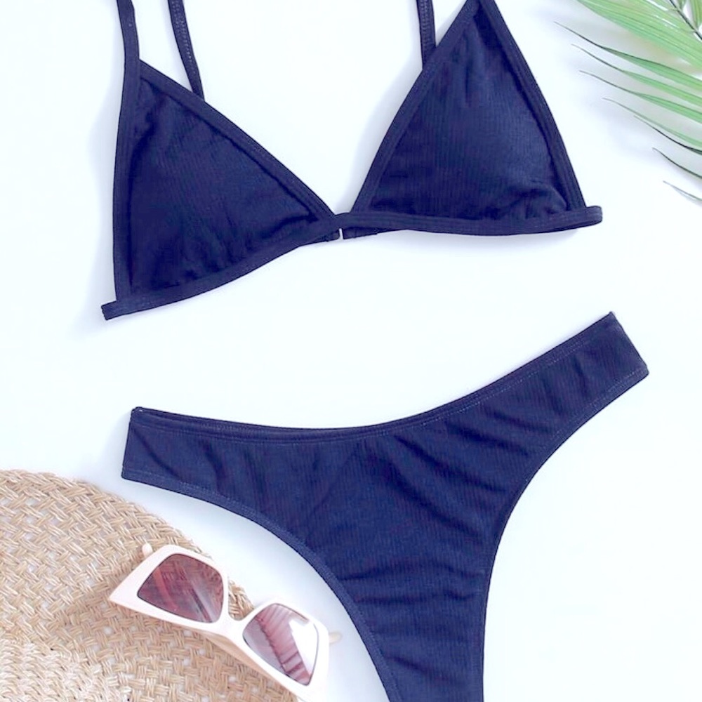 SOLD NEW👙 Navy Blue Triangle Bikini by Shein